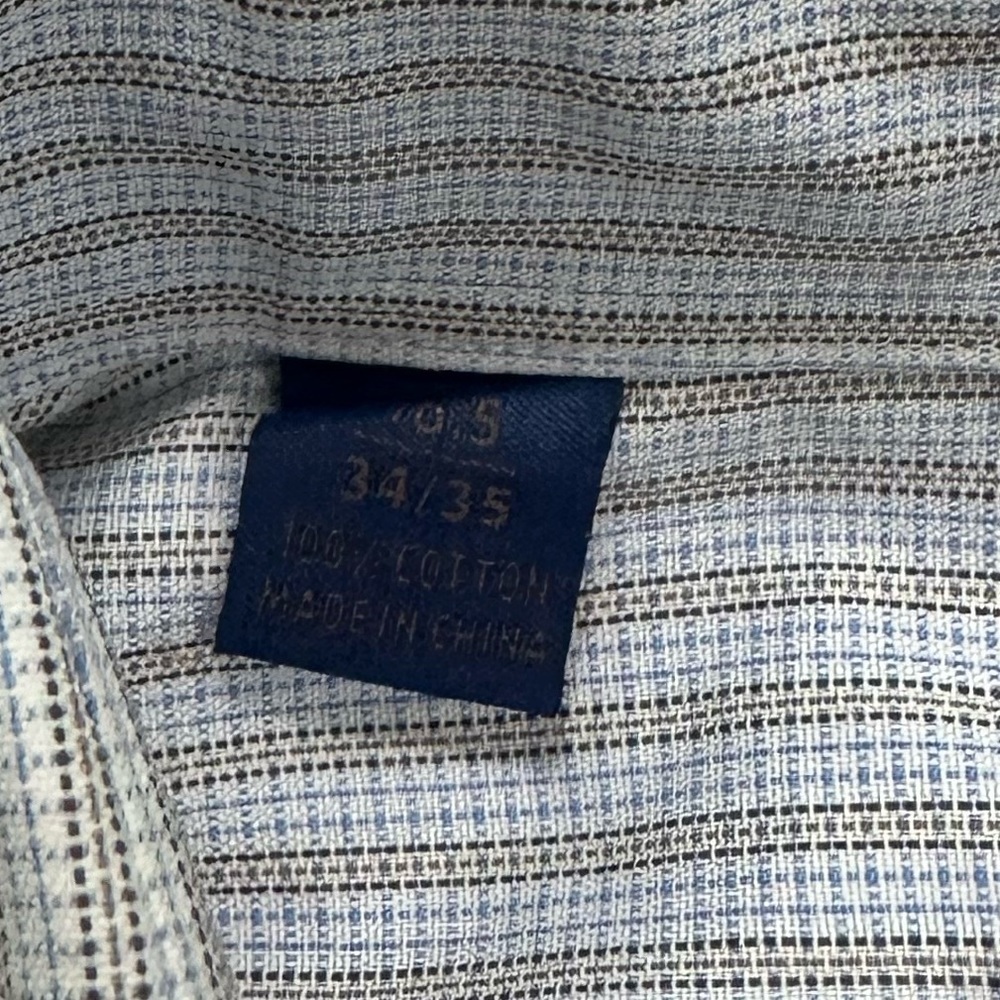 David Donahue Men’s Long Sleeve Button Up Dress Shirt Size XL | White / Brown - Picture 5 of 5